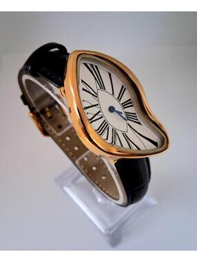 New Women's Abstract 'Crash Melt' Leather Fashion Watch